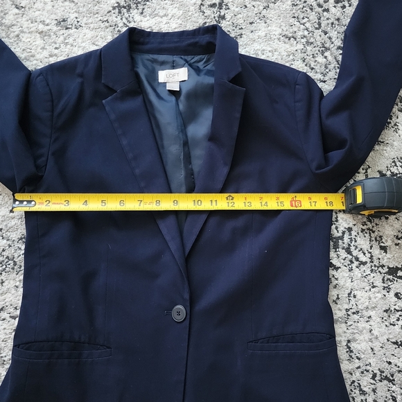 LOFT Blazer Navy Womens Size 4 - Picture 8 of 10